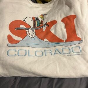 Hollister White Graphic Sweatshirt